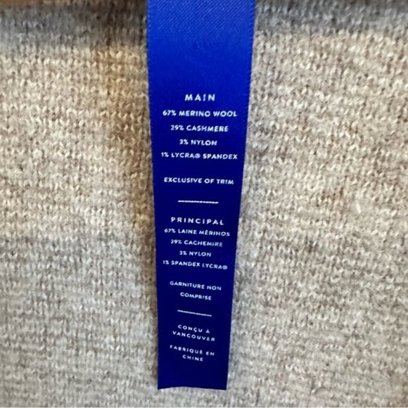 Kit and Ace Tan Wool Cashmere Blend Comforter Wrap Long Open - Picture 6 of 7